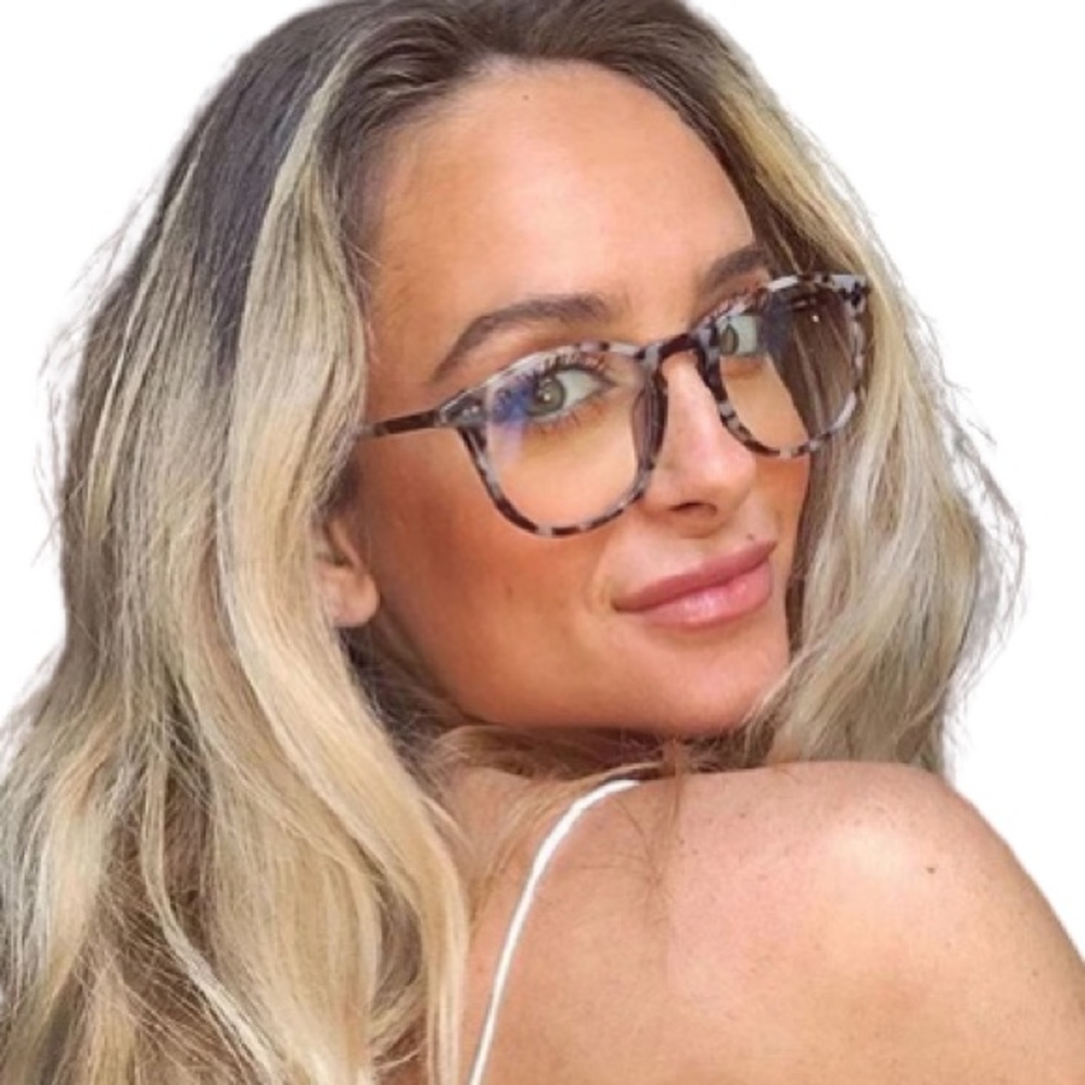 DIFF Jaxson Blue Light Glasses Hazel Tortoise Frame Bluelight Blocking Lens NWT